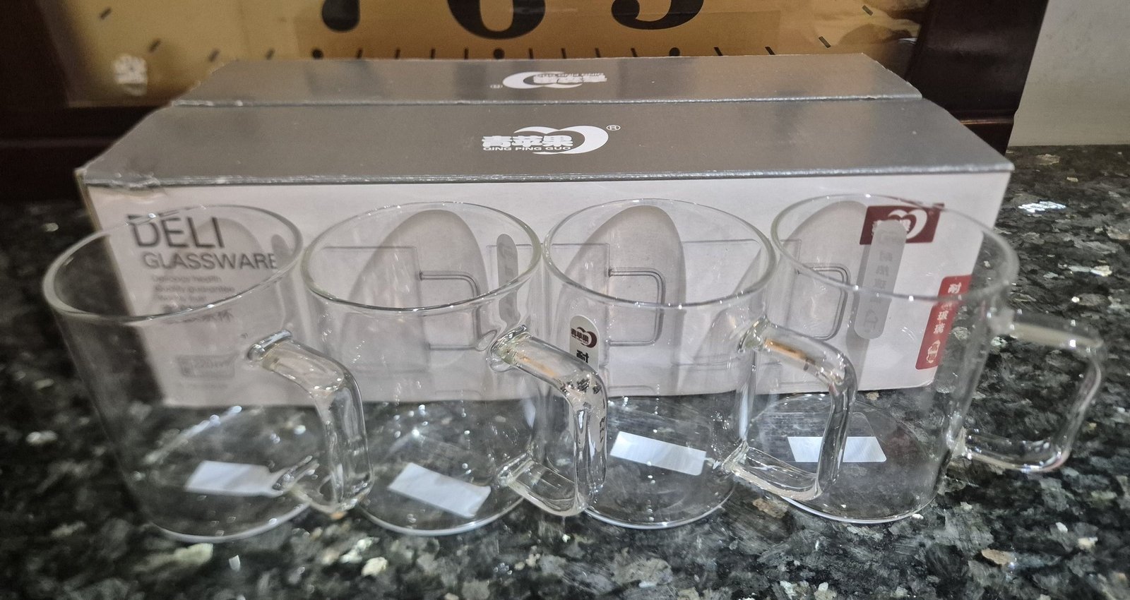 DELI Glass Ware Clear Transparent Glass Mug